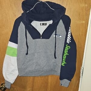 NFL Seattle Seahawks Gray and Blue Crop Top